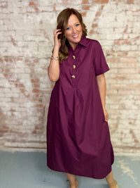Rayen Solid Midi Dress