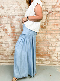 Bozeman Palazzo Chambray Pants