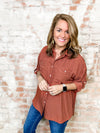 Vienna Pintuck Button Up Top