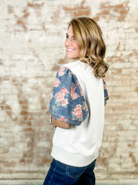 Flora Contrast Puff Sleeve Top