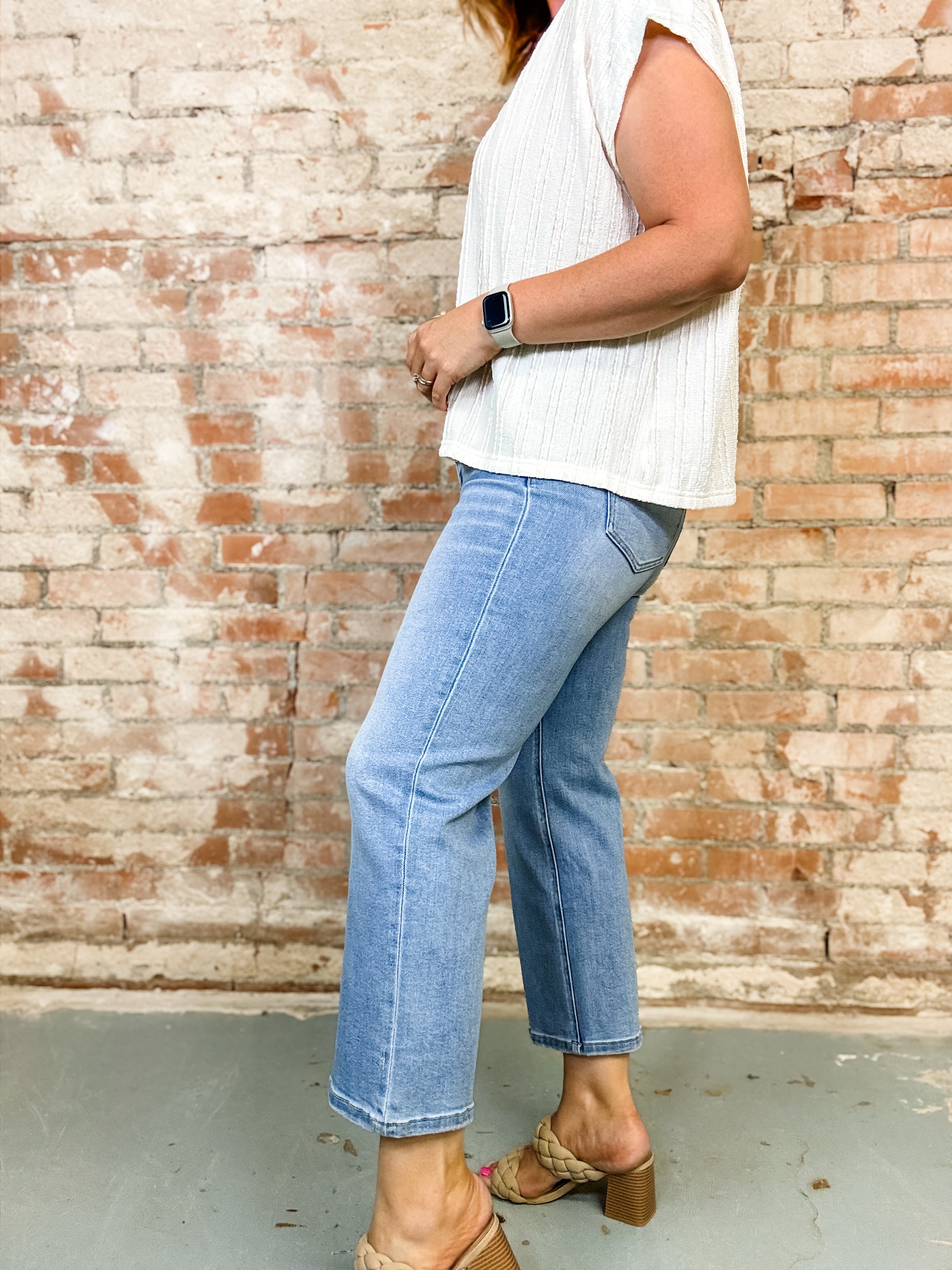 Chloe High Rise Crop Wide Leg