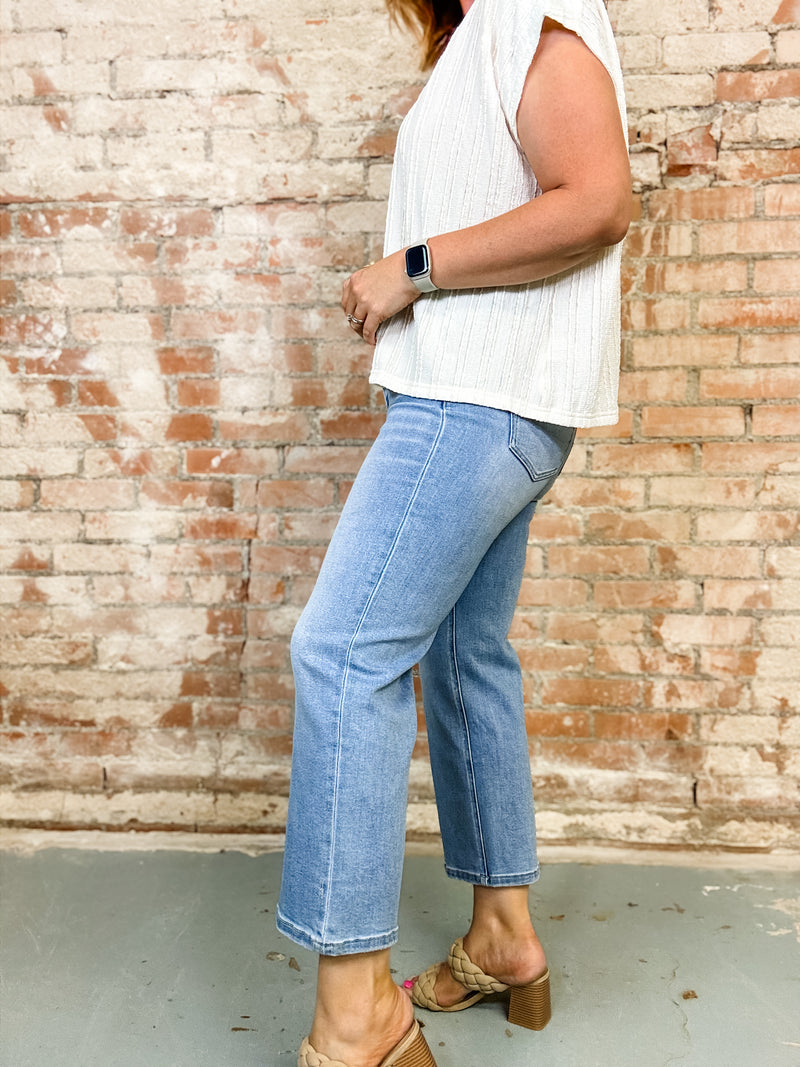Chloe High Rise Crop Wide Leg
