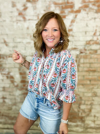 THML Brinkley Floral Print Top