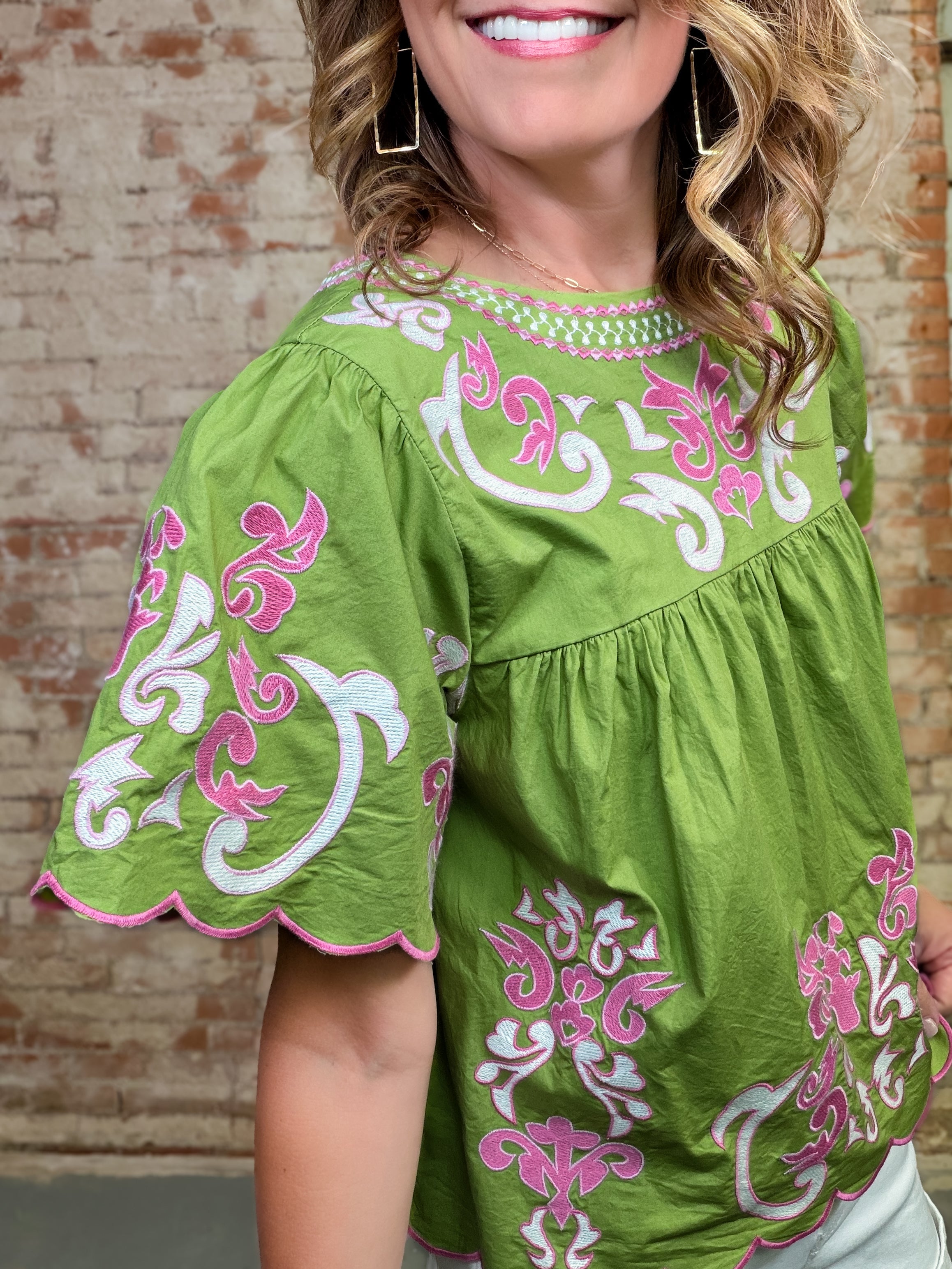 THML Brynnlee Embroidered Top