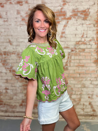 THML Brynnlee Embroidered Top
