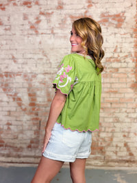 THML Brynnlee Embroidered Top