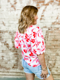 THML Marianne Pink Floral Top