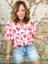 THML Marianne Pink Floral Top
