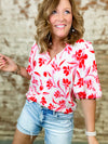 THML Marianne Pink Floral Top