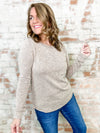 Cimarron Taupe Ribbed Top