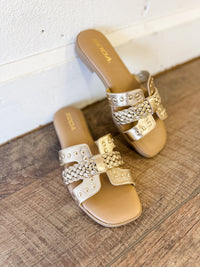 Seth Braided Gold Sandal