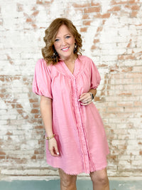 Shannon Fringe Button Down Dress