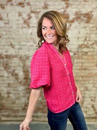 THML Jessa Tweed Top-FINAL SALE