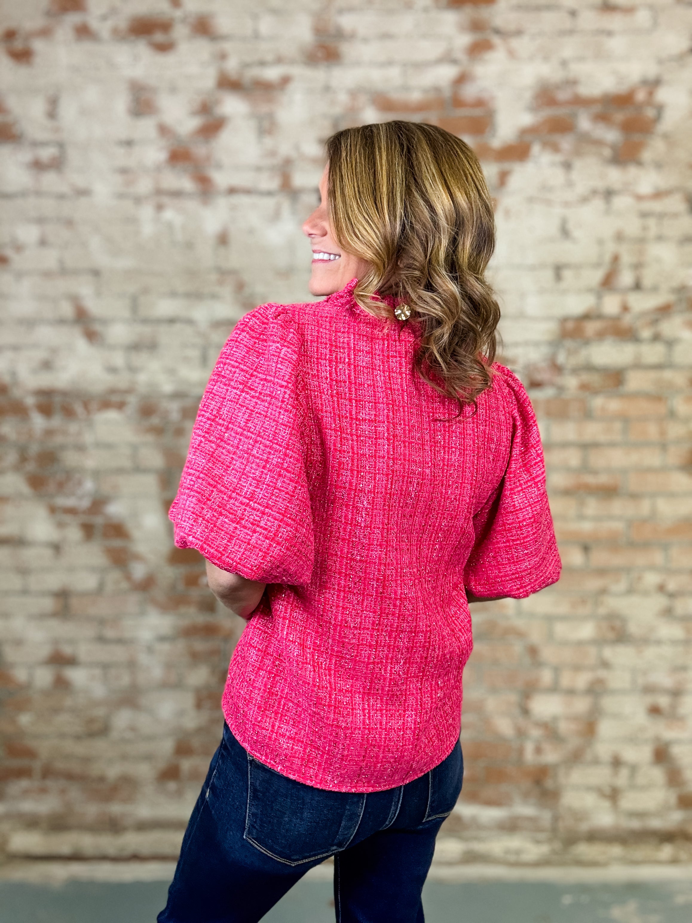 THML Jessa Tweed Top-FINAL SALE