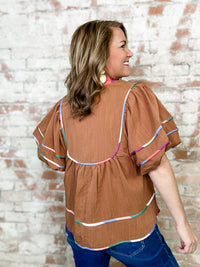 Reeves Colorblock Trim Top