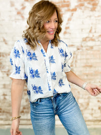 THML Beth Floral Print Top