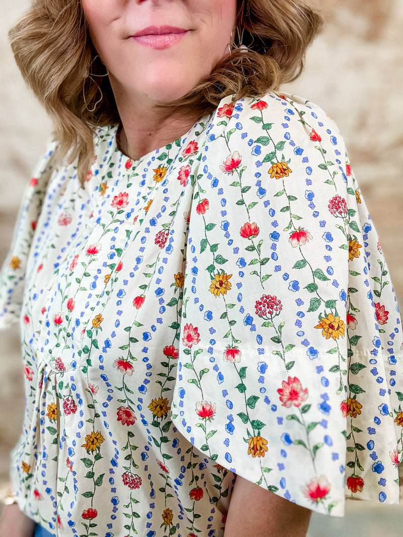 Caraway Floral Print Top