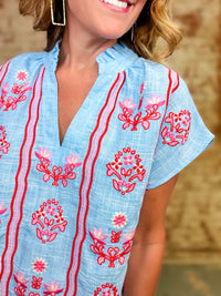 THML Araceli Embroidered Top