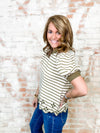 Mineola Eyelet Stripe Top