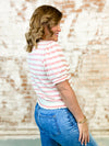 Deborah Stripe Contrast Band Top