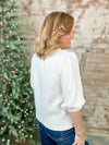 Londyn Bow Detail Textured Top