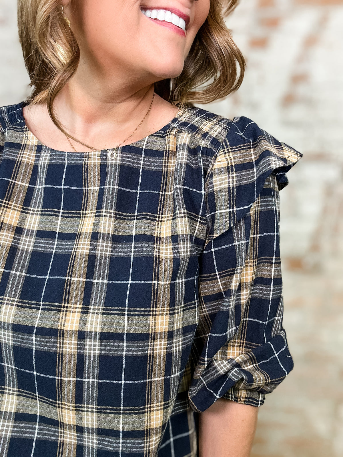 Montrose Plaid Ruffle Top