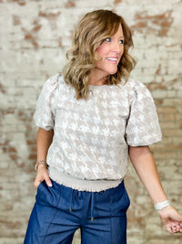 Kobi Velvet Contrast Band Top