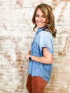 Aledo Denim Button Up Top