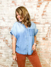 Aledo Denim Button Up Top