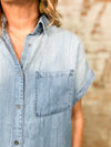 Aledo Denim Button Up Top