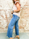 Beth High Rise Crop Wide Jeans