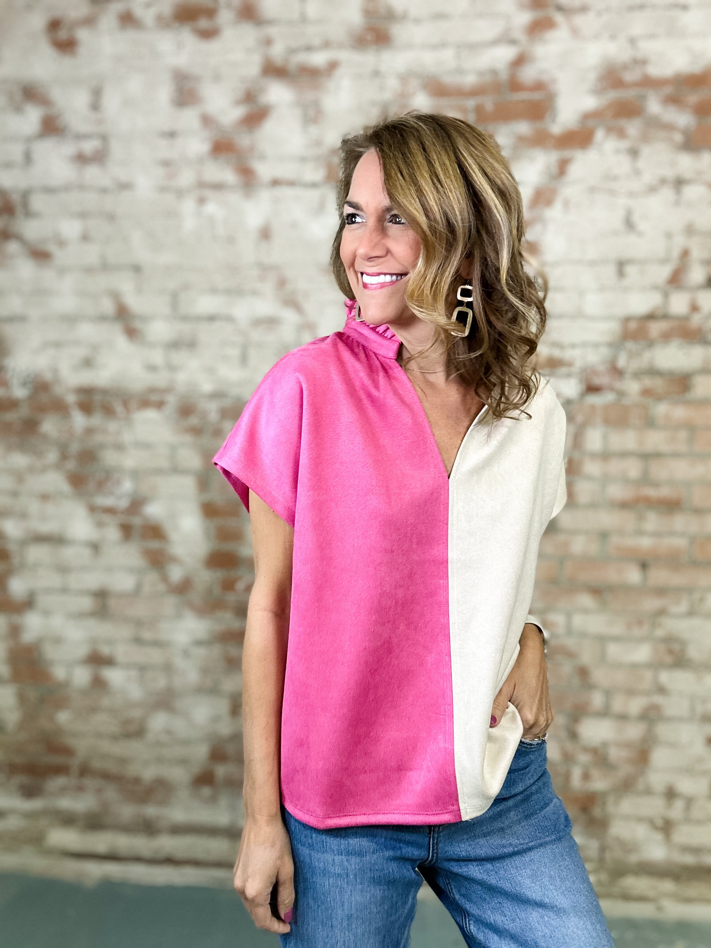THML Blush & Sand Top