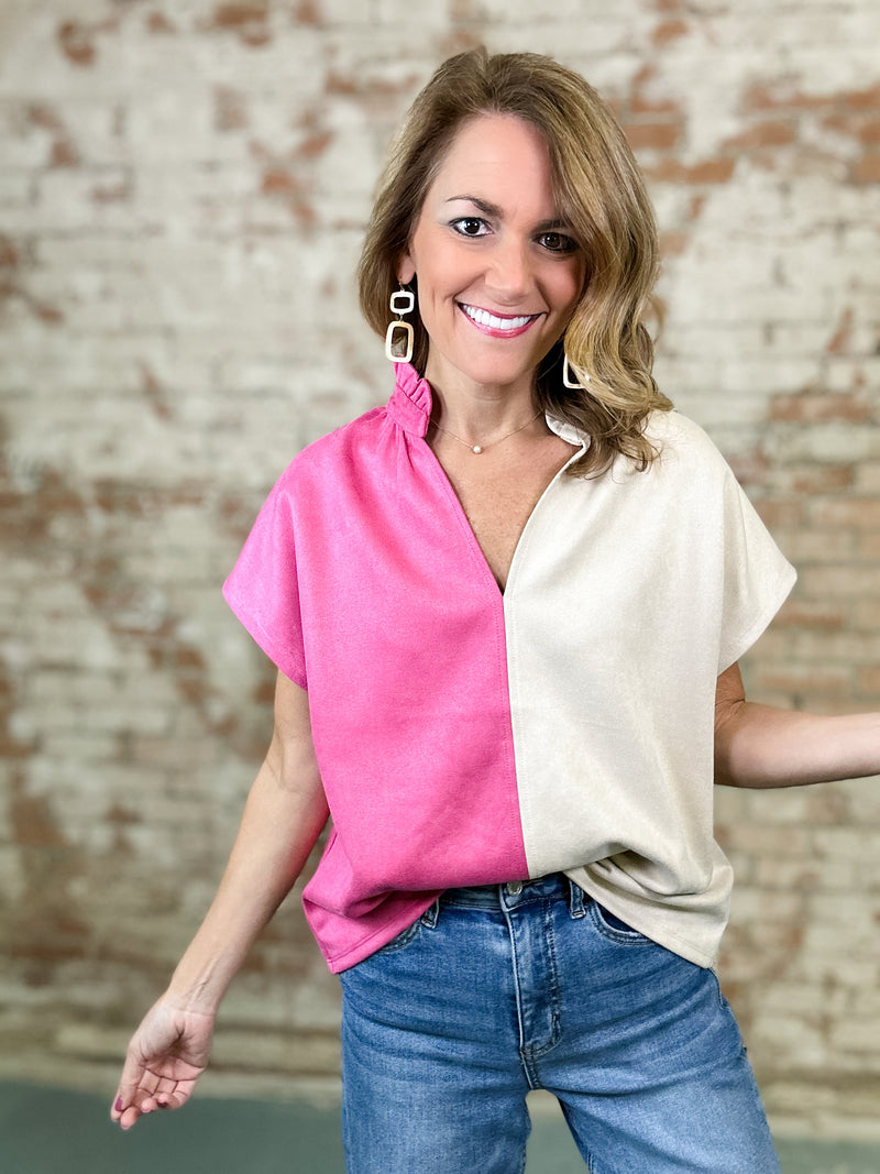 THML Blush & Sand Top