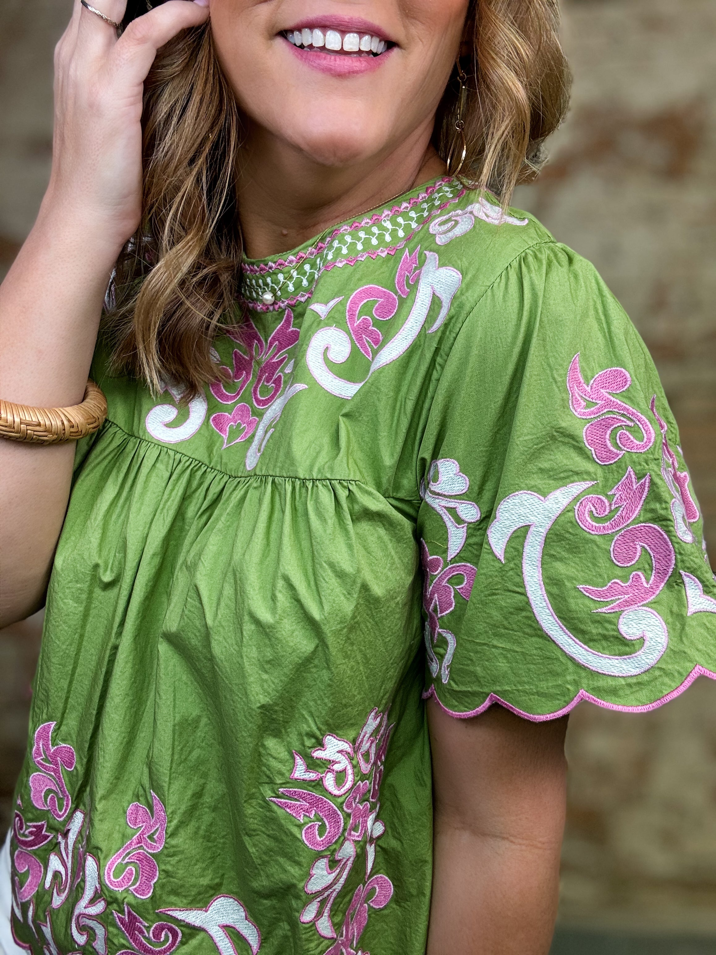 THML Brynnlee Embroidered Top