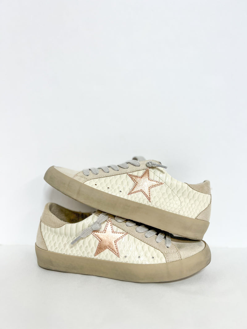 Shu Shop Paula Off White Snake Sneaker