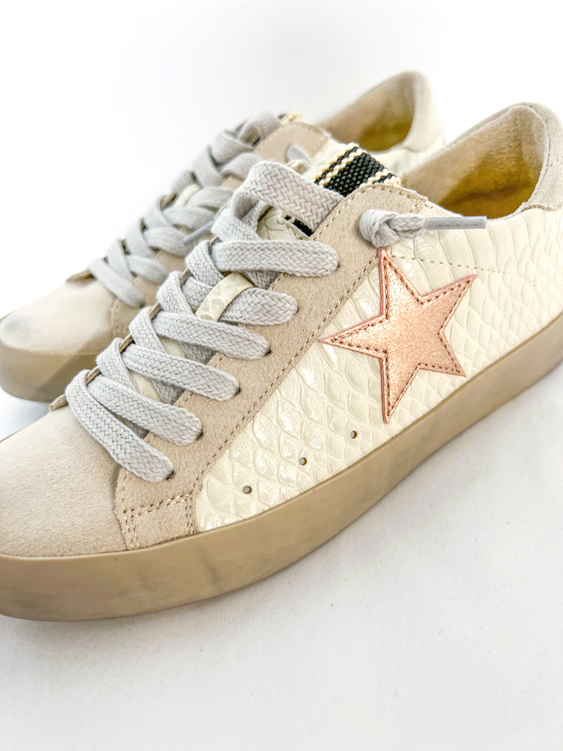 Shu Shop Paula Off White Snake Sneaker