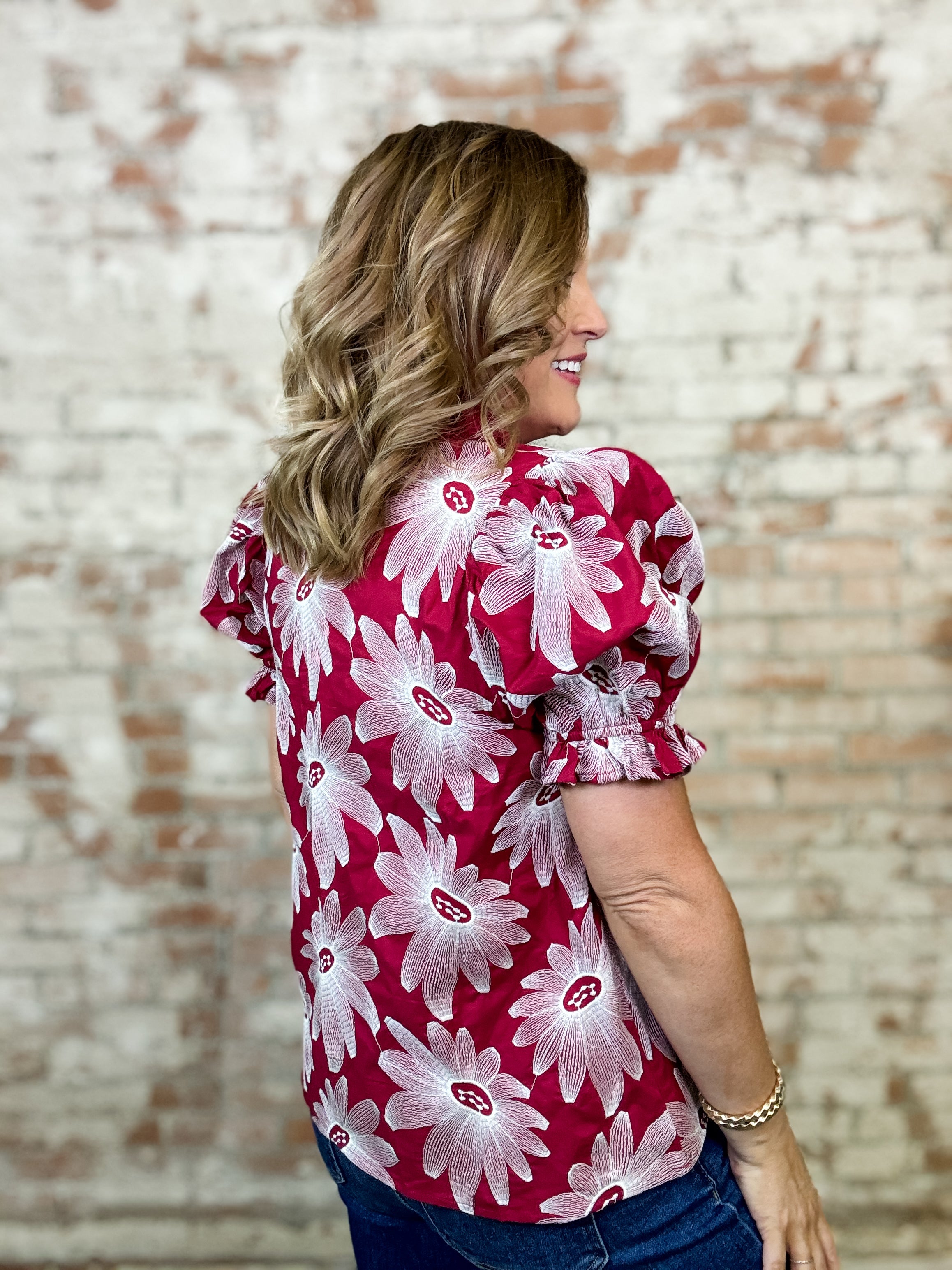 Betty Floral Embroidered Top
