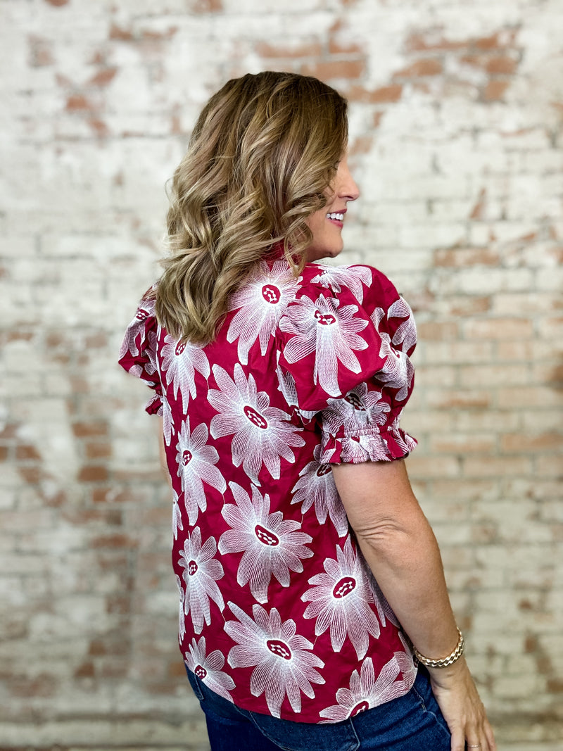 Betty Floral Embroidered Top
