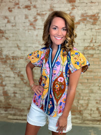 THML Kien Smocked Collar Top