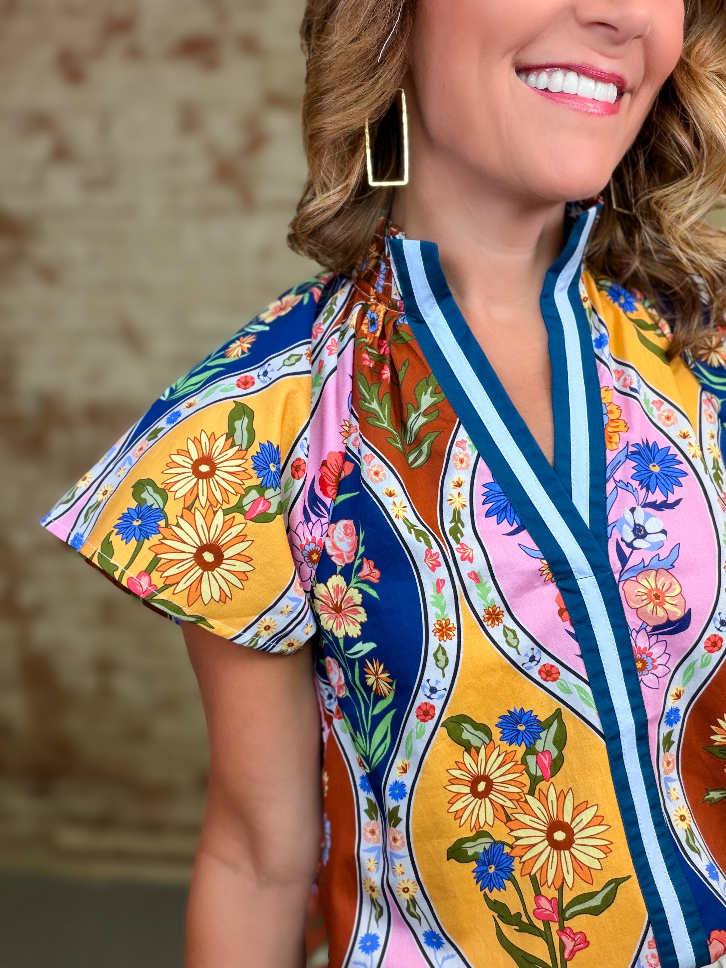 THML Kien Smocked Collar Top