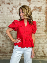 Kason Eyelet Top