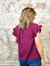 Ella Button Ruffle Top
