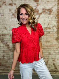 Kason Eyelet Top