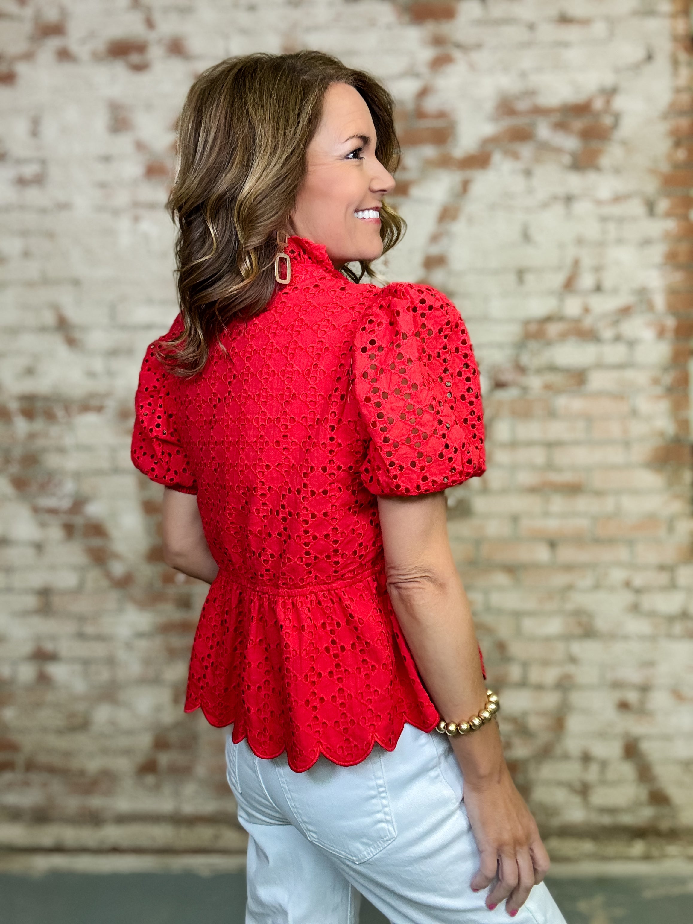 Kason Eyelet Top