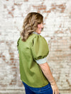 Colquitt Knit Puff Sleeve Top