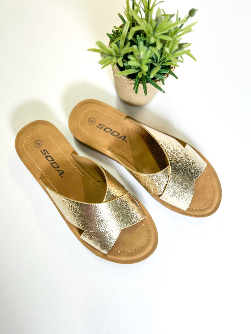 Lucy Gold Sandal