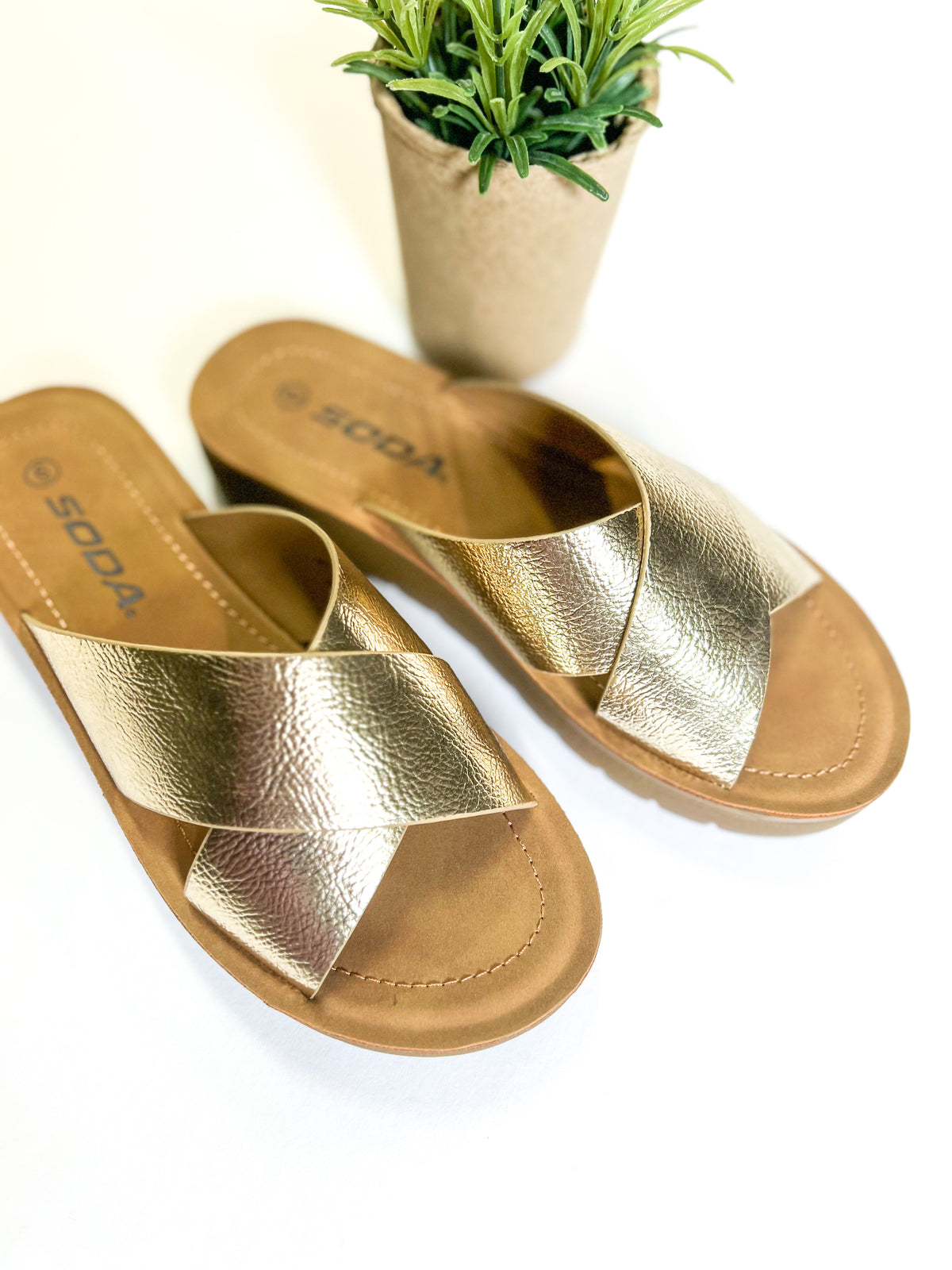 Lucy Gold Sandal