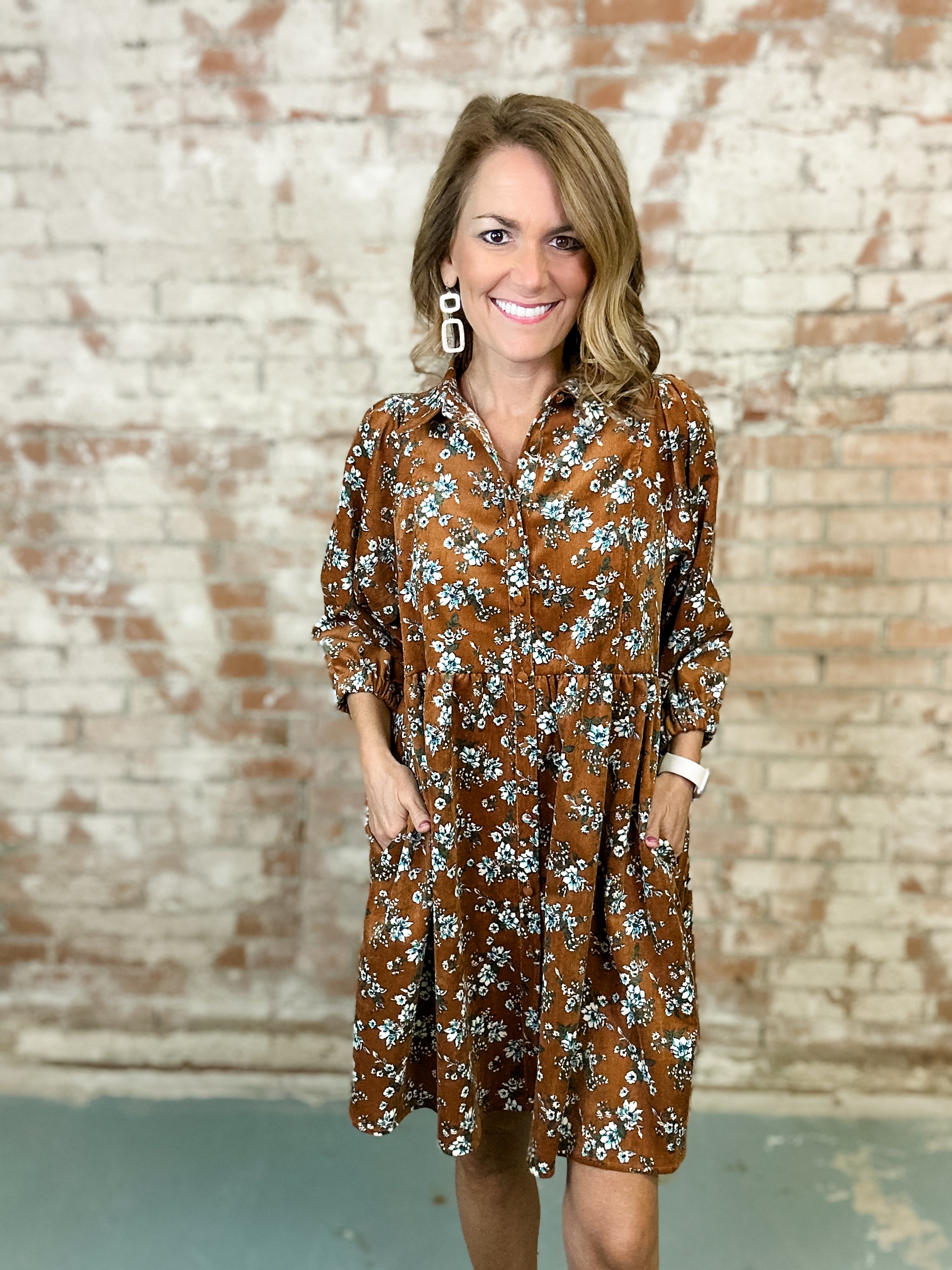 Linda Corduroy Dress