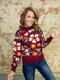 THML Dominque Floral Sweater Top