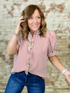 Teri Stripe Ruffle Top